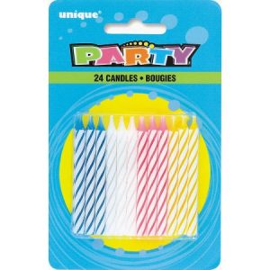 STRIPED BIRTHDAY CANDLES