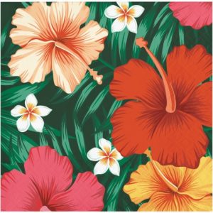 Tropical Flowers Beverage Napkins