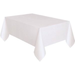 White Plastic Table Covers