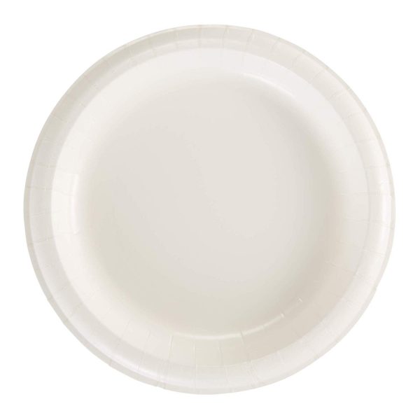 White Paper Snack Plates 20ct