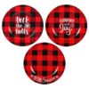3 Plaid Holiday Charger Plates