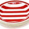Red and white stripe disposable party set, 120 pieces - Image 5