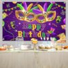 Mardi Gras Birthday Backdrop