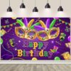 Mardi Gras Birthday Backdrop - Image 2