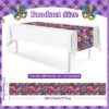 Plastic Purple Mardi Gras Table Runner